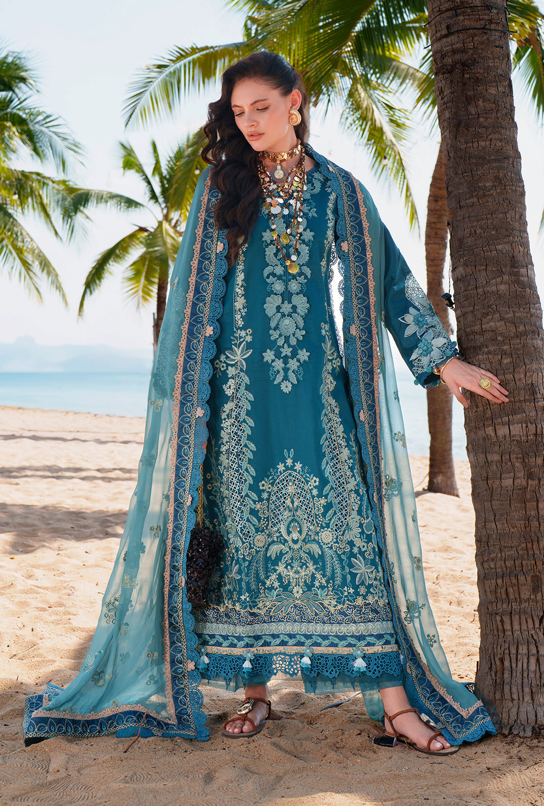 AJR Couture | Evara Luxury Lawn | Maela - House Of Hania