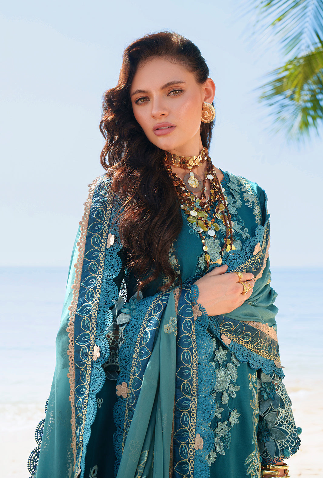 AJR Couture | Evara Luxury Lawn | Maela - House Of Hania