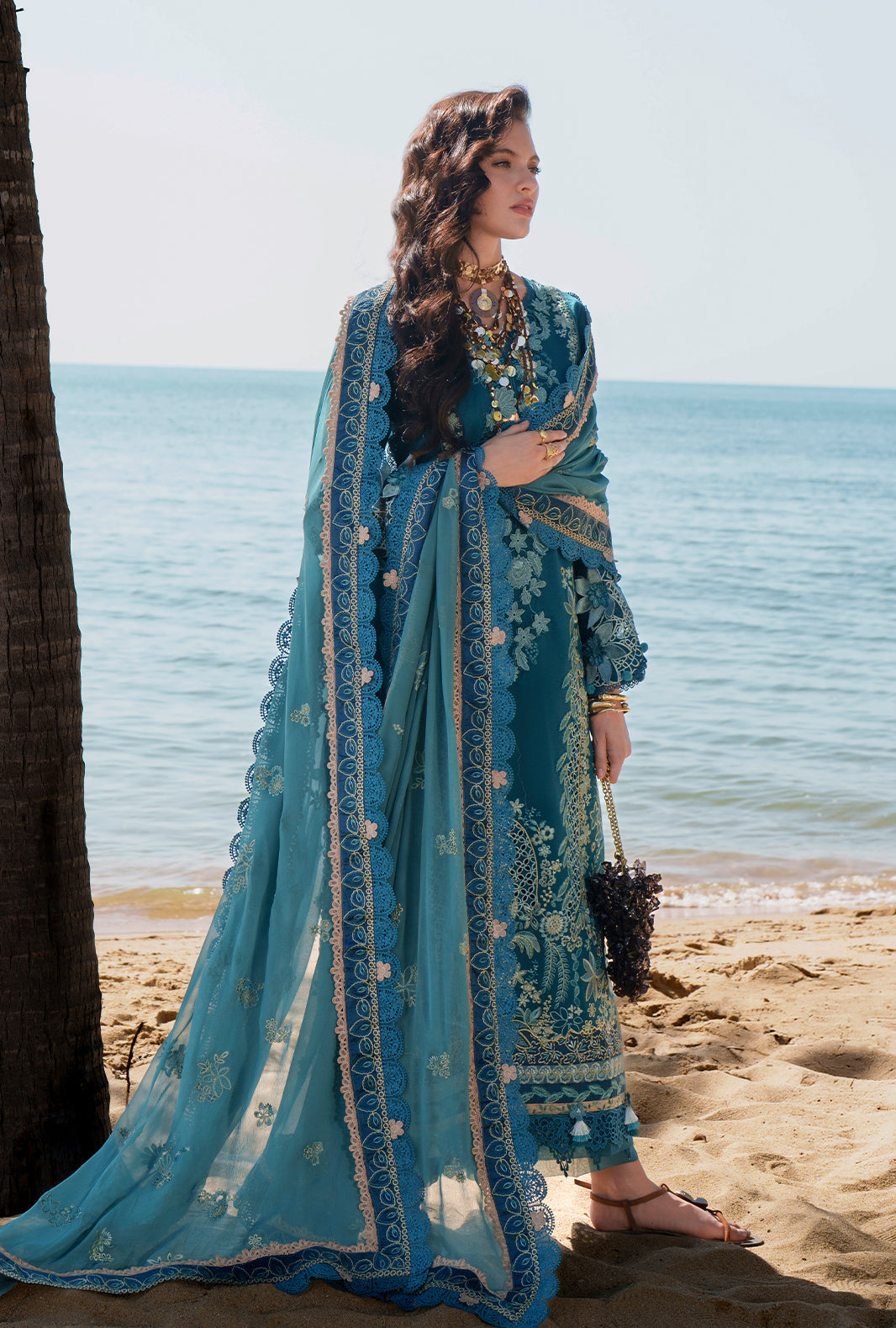 AJR Couture | Evara Luxury Lawn | Maela - House Of Hania