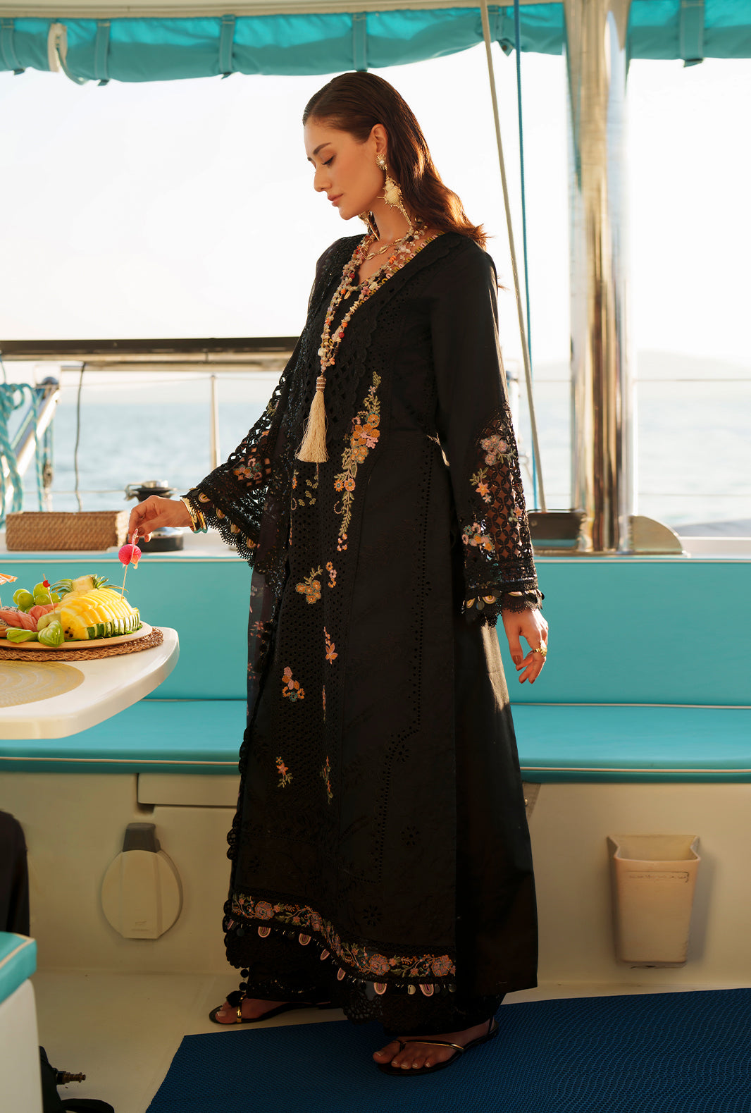 AJR Couture | Evara Luxury Lawn | Riela - House Of Hania