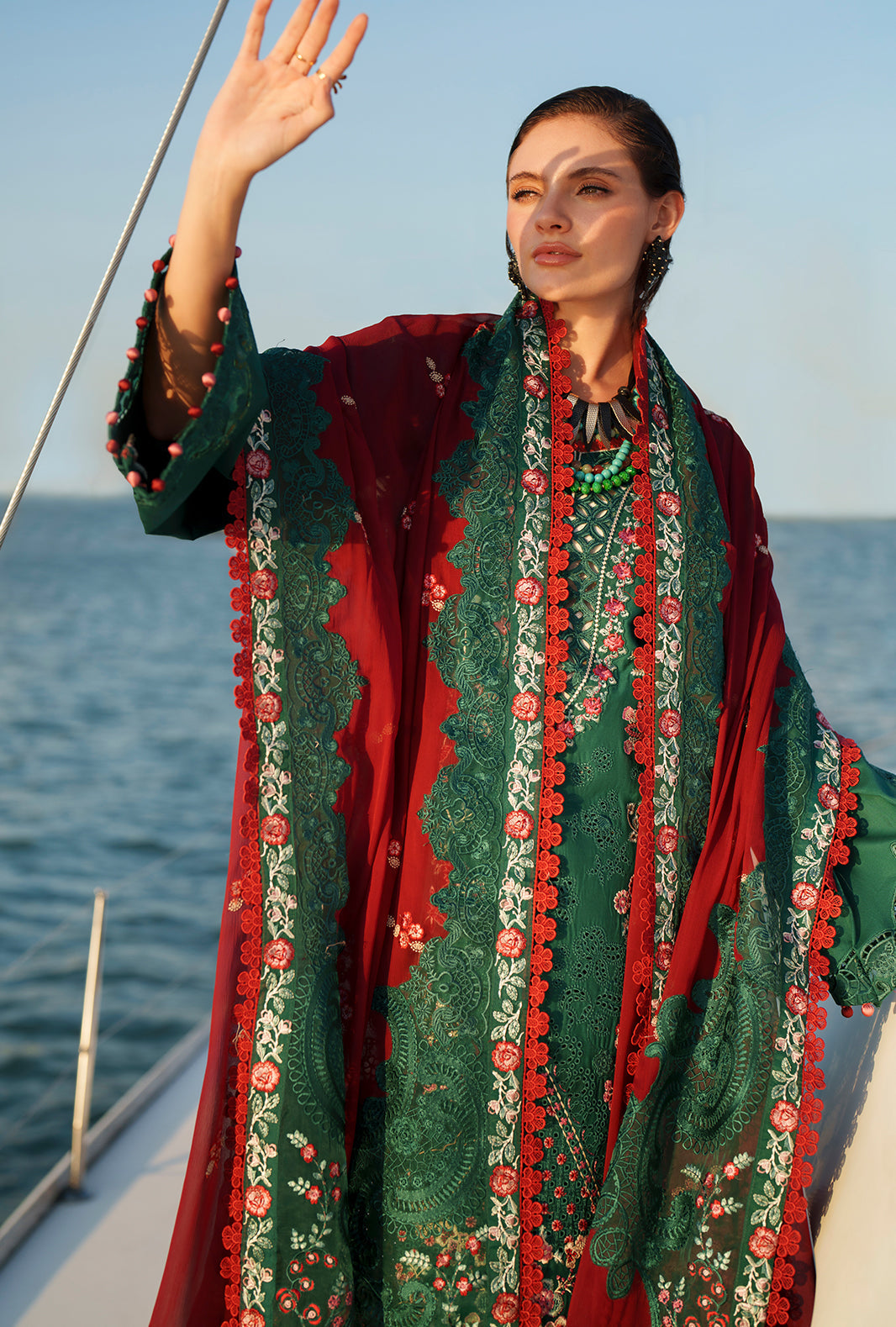 AJR Couture | Evara Luxury Lawn | Yara - House Of Hania
