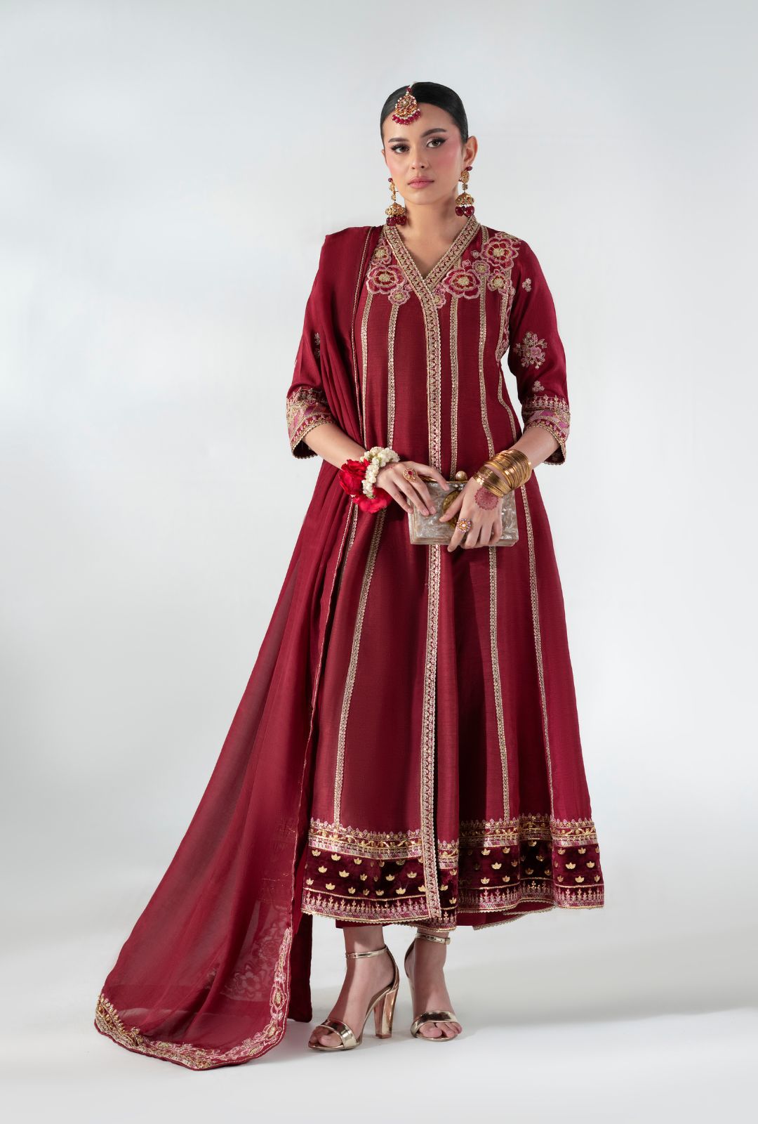 AJR Couture | Luxe Pret 25 |  Ruby Raffia - House Of Hania