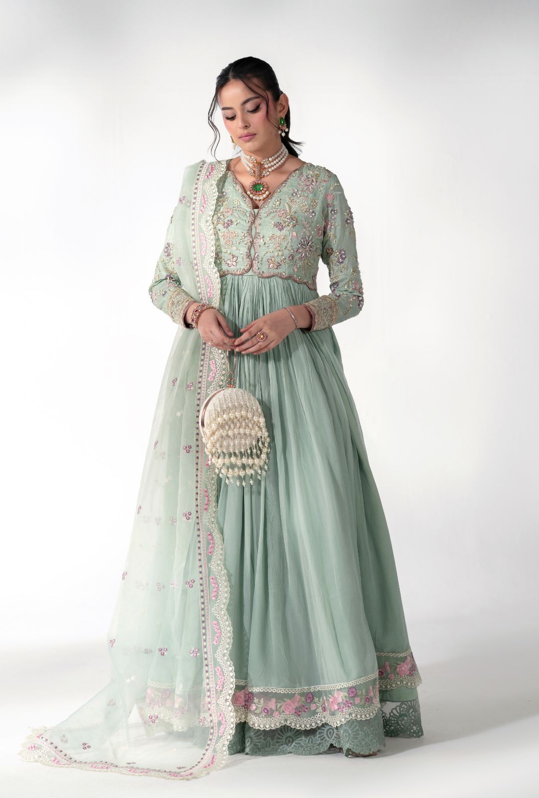 AJR Couture | Luxe Pret 25 |  Satin Serenity - House Of Hania