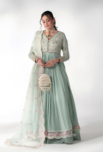 AJR Couture | Luxe Pret 25 |  Satin Serenity - House Of Hania