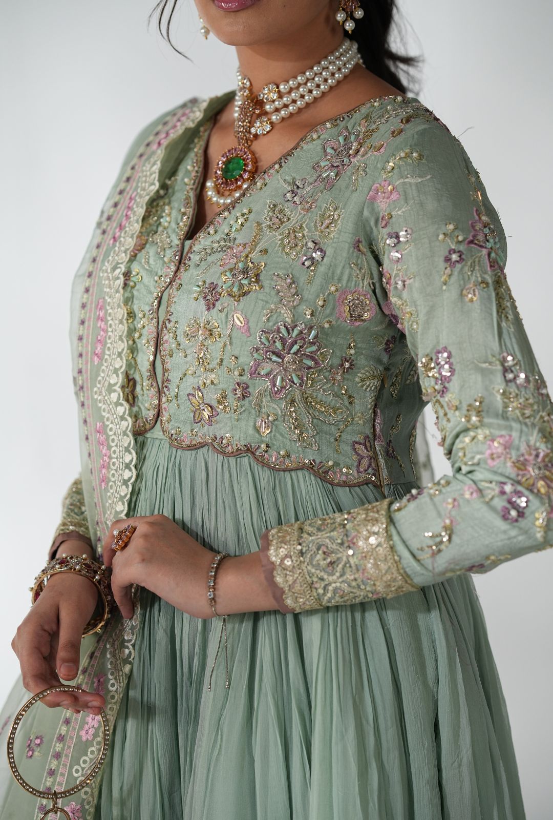 AJR Couture | Luxe Pret 25 |  Satin Serenity - House Of Hania
