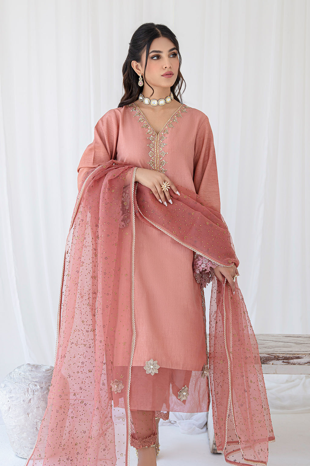 AJR Couture | Luxe Pret | Bergenia - House Of Hania
