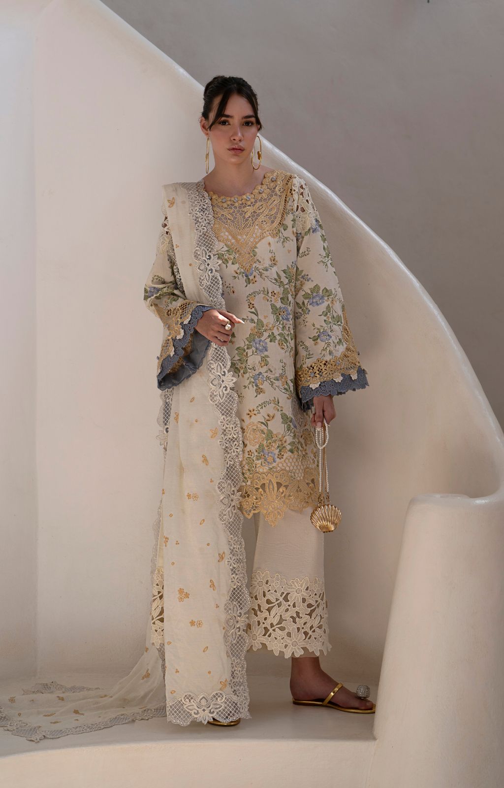 AJR Couture | Printakari Lawn 25 | Maze - House Of Hania