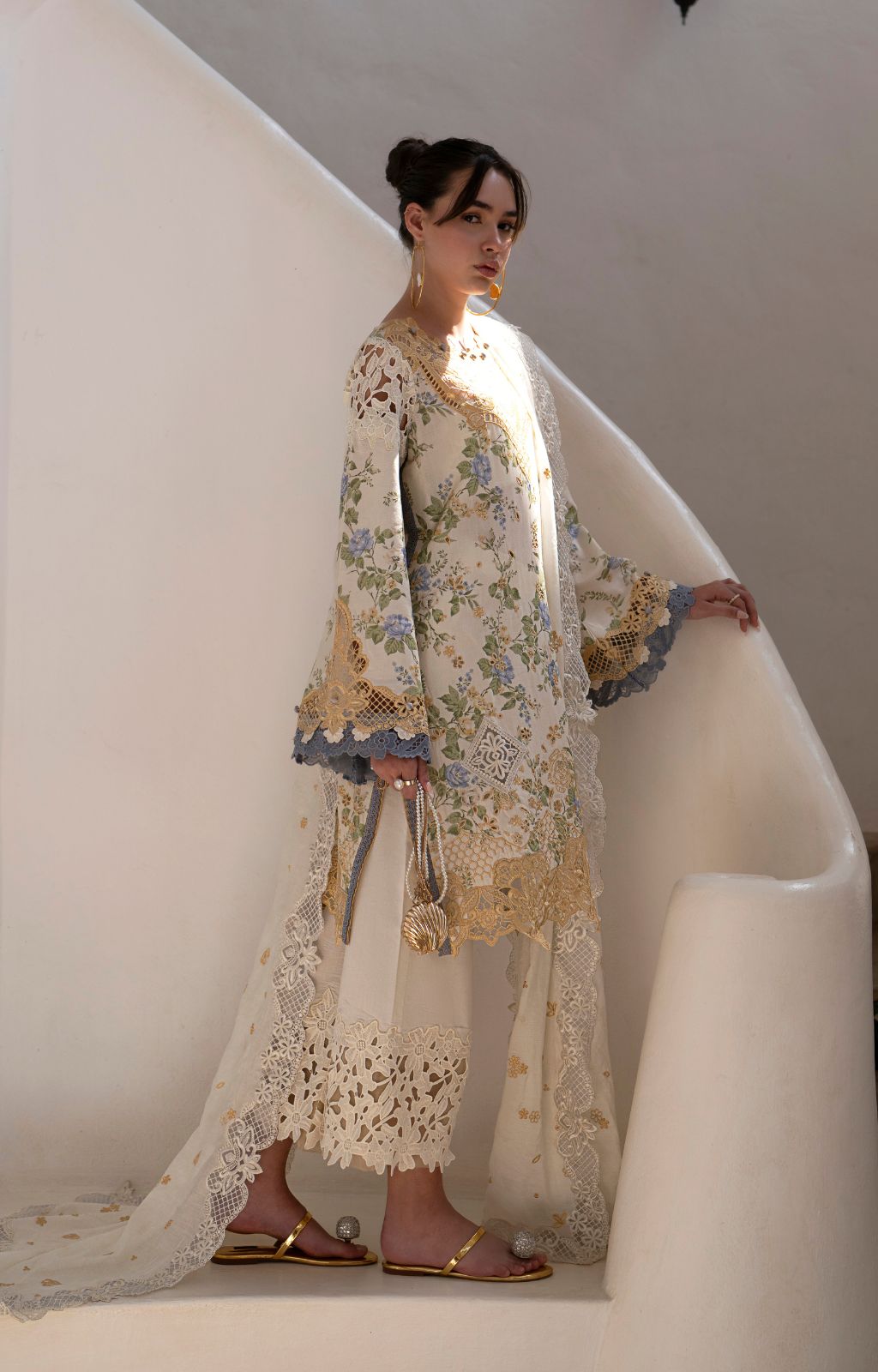 AJR Couture | Printakari Lawn 25 | Maze - House Of Hania