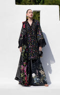 AJR Couture | Printakari Lawn 25 | Midnight Flora - House Of Hania