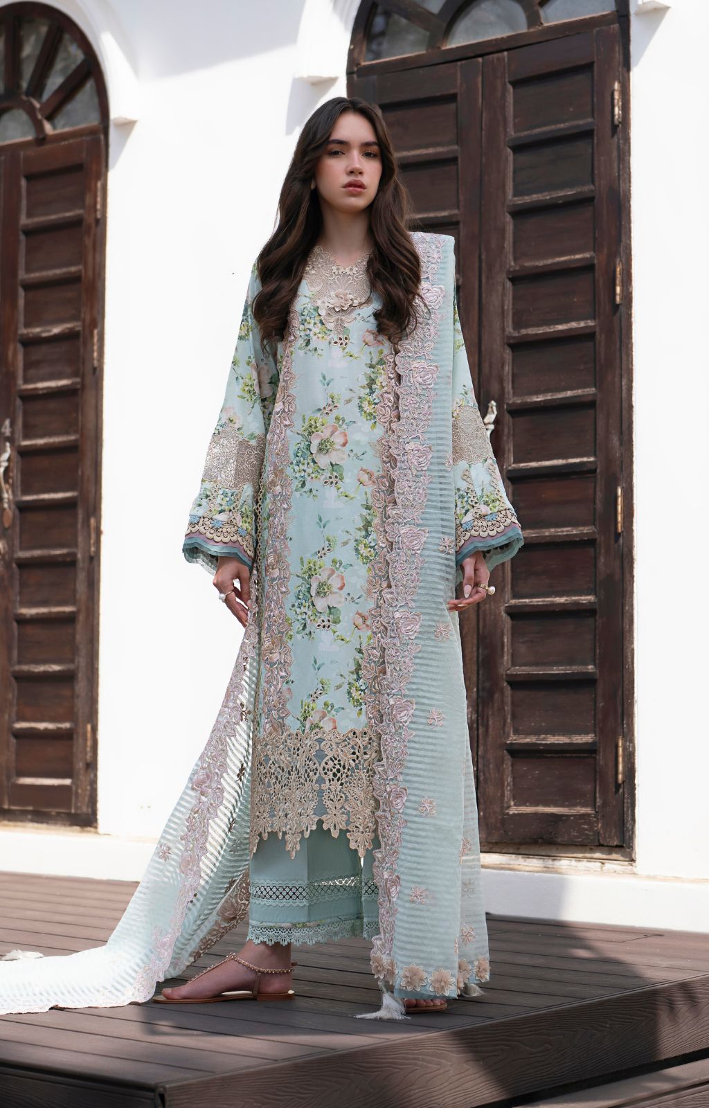 AJR Couture | Printakari Lawn 25 | Myrtle - House Of Hania