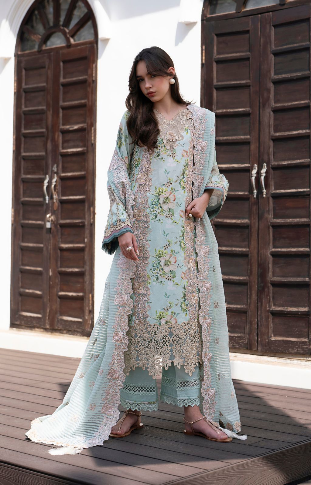 AJR Couture | Printakari Lawn 25 | Myrtle - House Of Hania