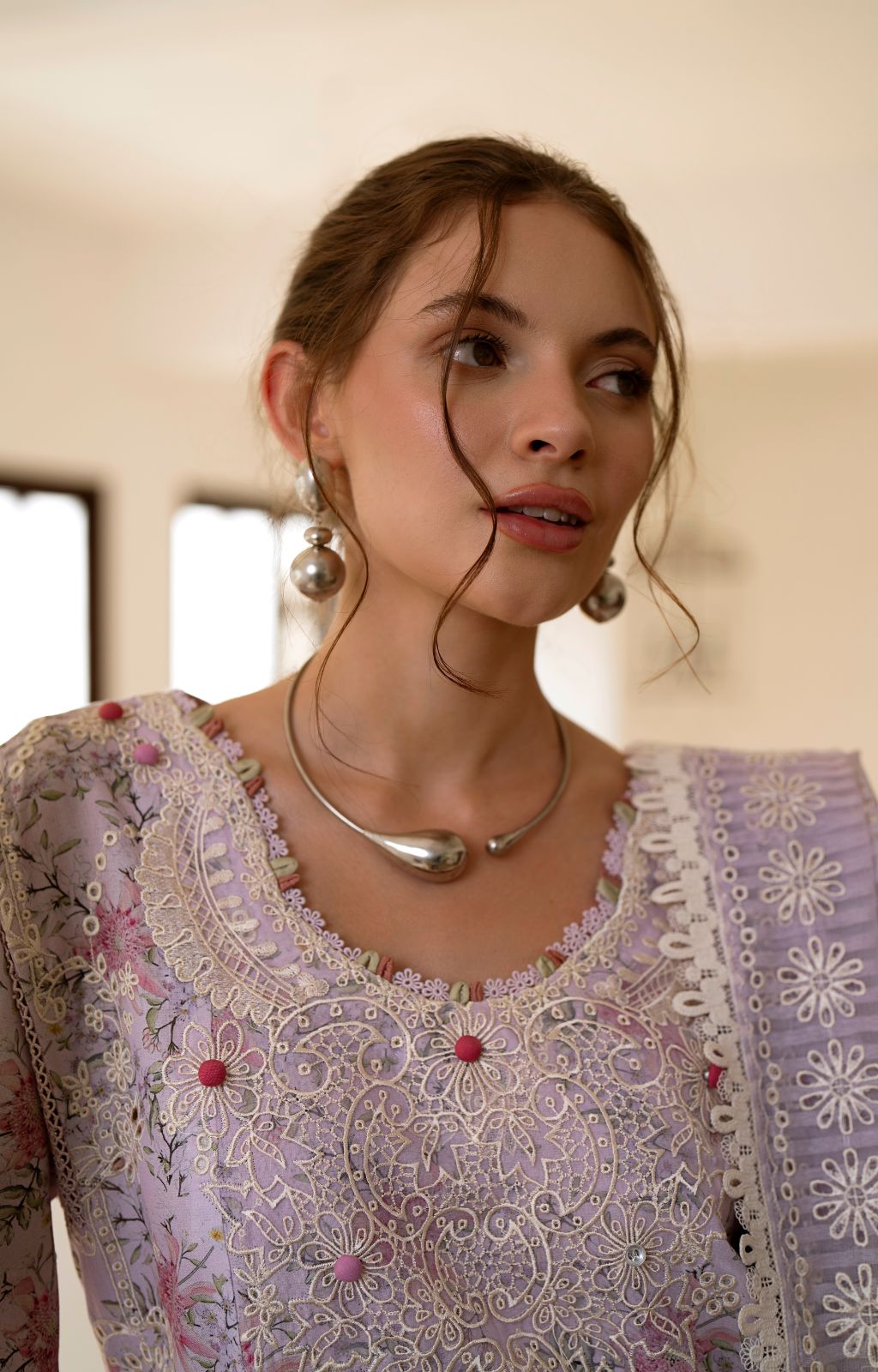 AJR Couture | Printakari Lawn 25 | Pearl - House Of Hania
