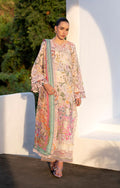 AJR Couture | Printakari Lawn 25 | Rose - House Of Hania