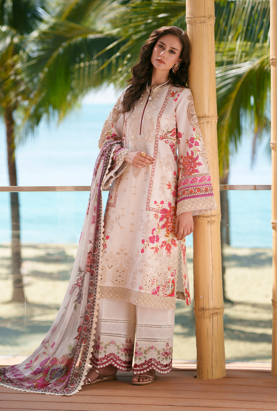 AJR Couture | Printed Chikankari 26 | Aira - House Of Hania