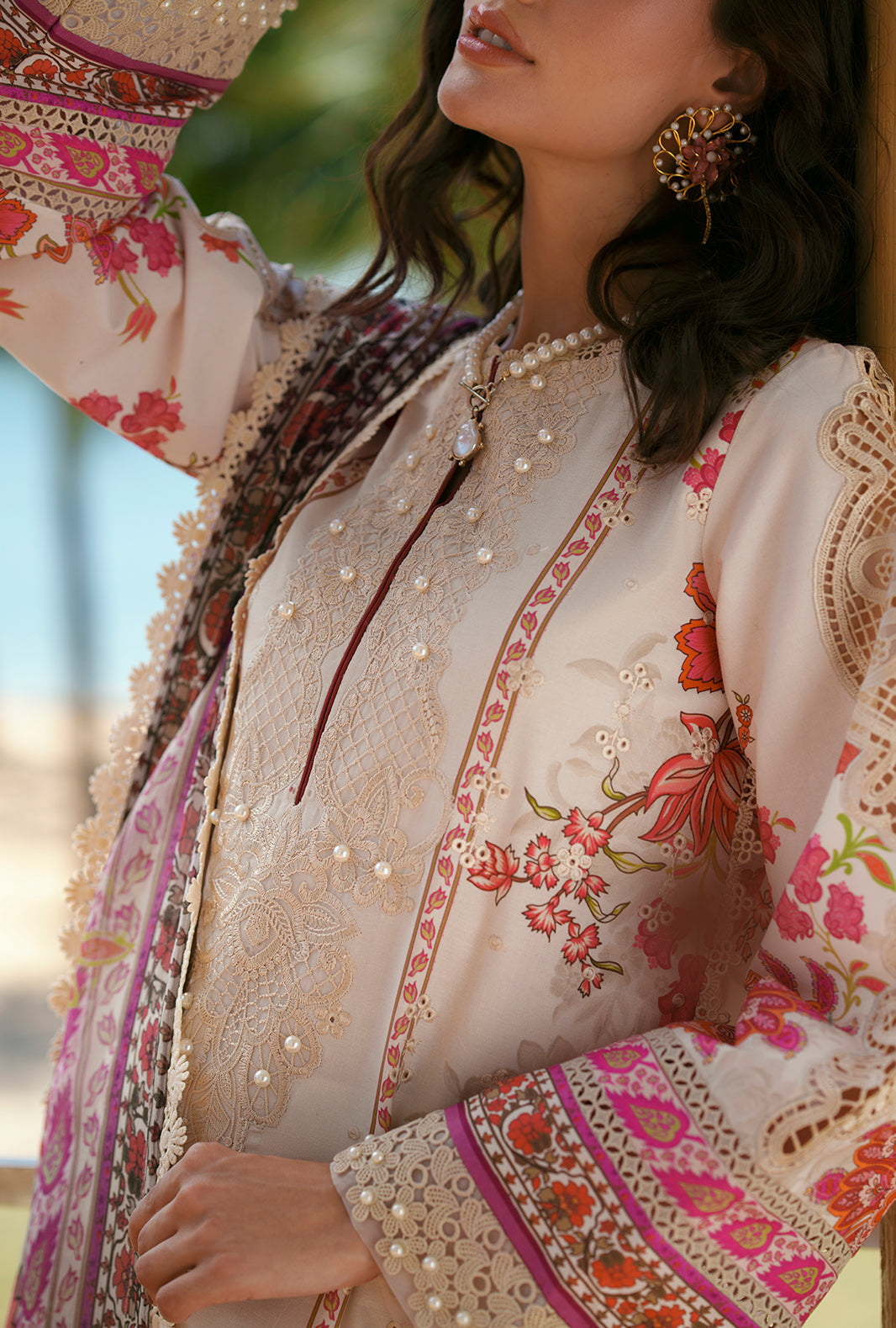 AJR Couture | Printed Chikankari 26 | Aira - House Of Hania