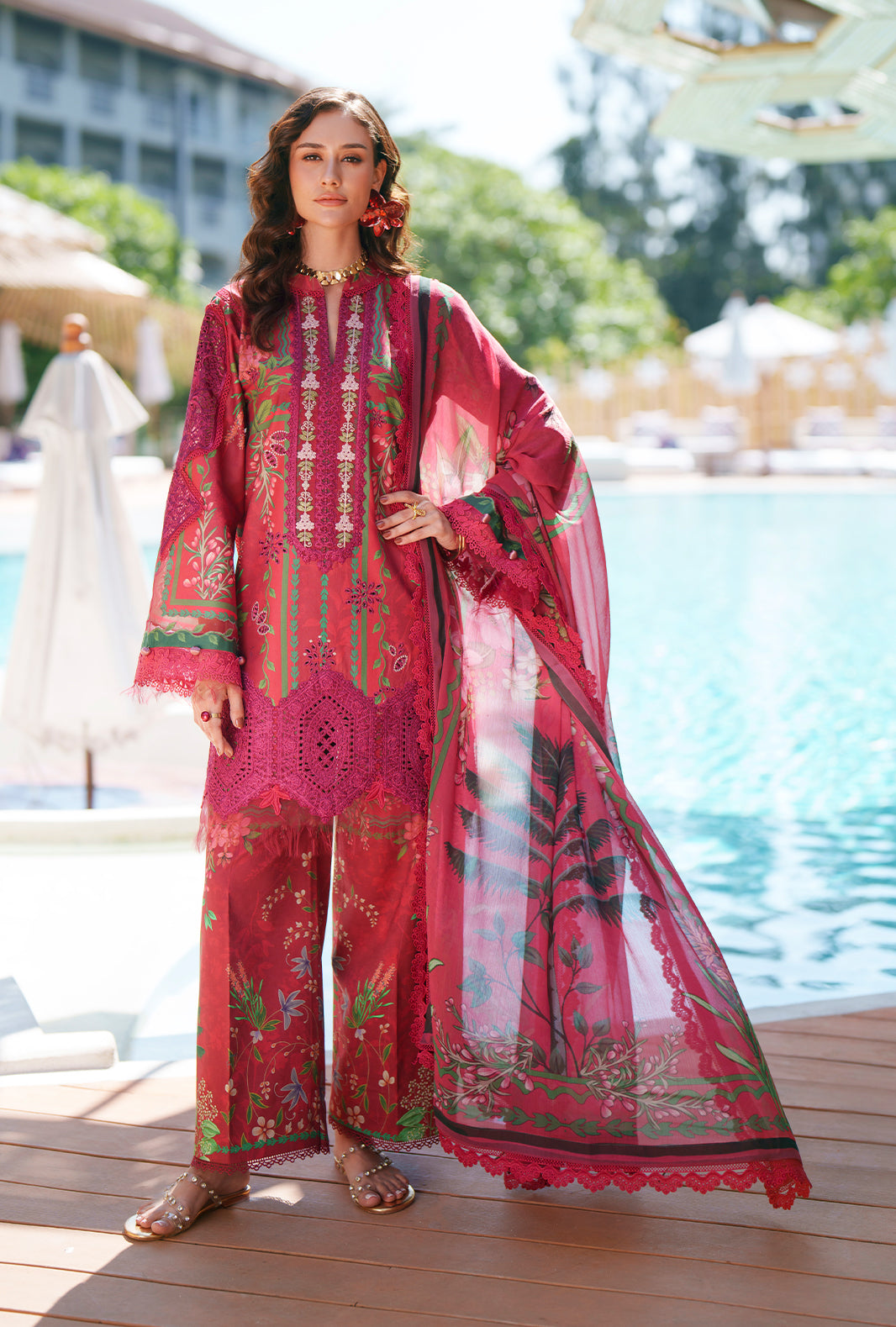 AJR Couture | Printed Chikankari 26 | Amaira - House Of Hania