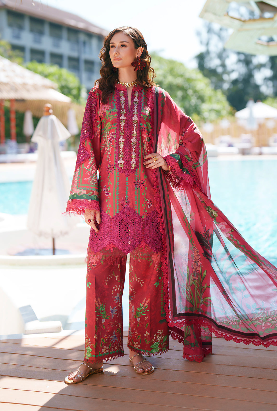 AJR Couture | Printed Chikankari 26 | Amaira - House Of Hania