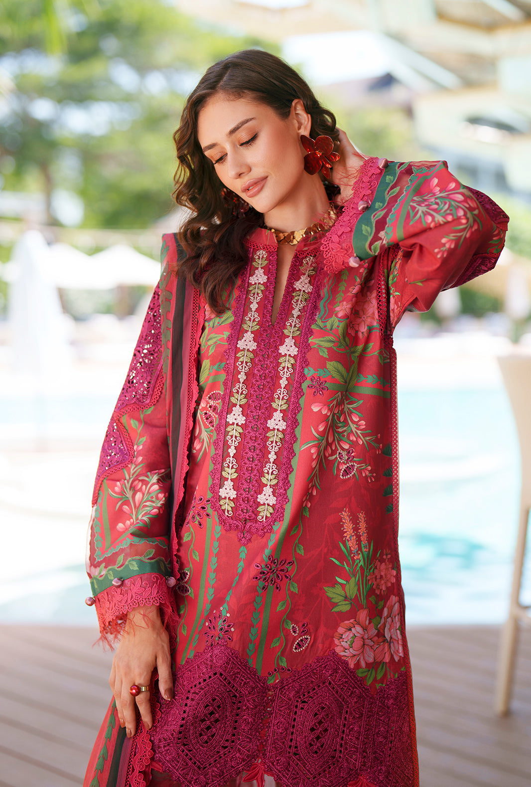AJR Couture | Printed Chikankari 26 | Amaira - House Of Hania