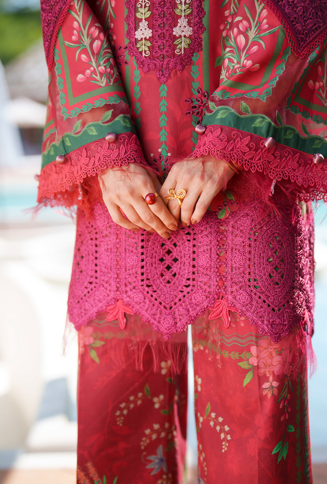 AJR Couture | Printed Chikankari 26 | Amaira - House Of Hania