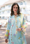 AJR Couture | Printed Chikankari 26 | Azure - House Of Hania