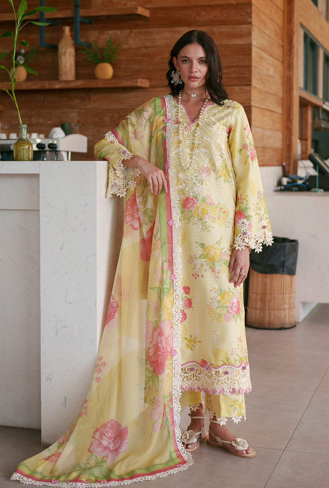 AJR Couture | Printed Chikankari 26 | Feya - House Of Hania