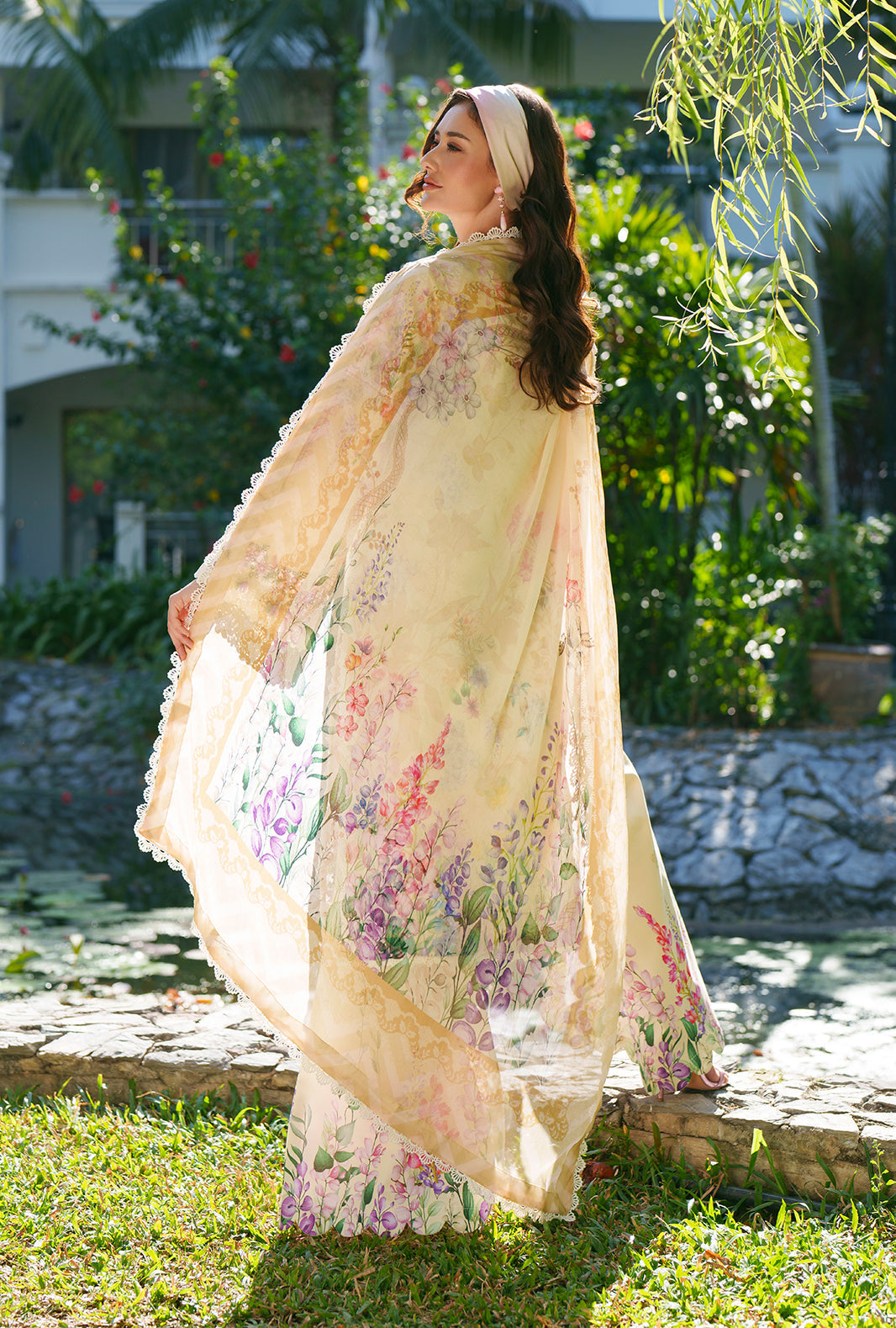 AJR Couture | Printed Chikankari 26 | Lila - House Of Hania