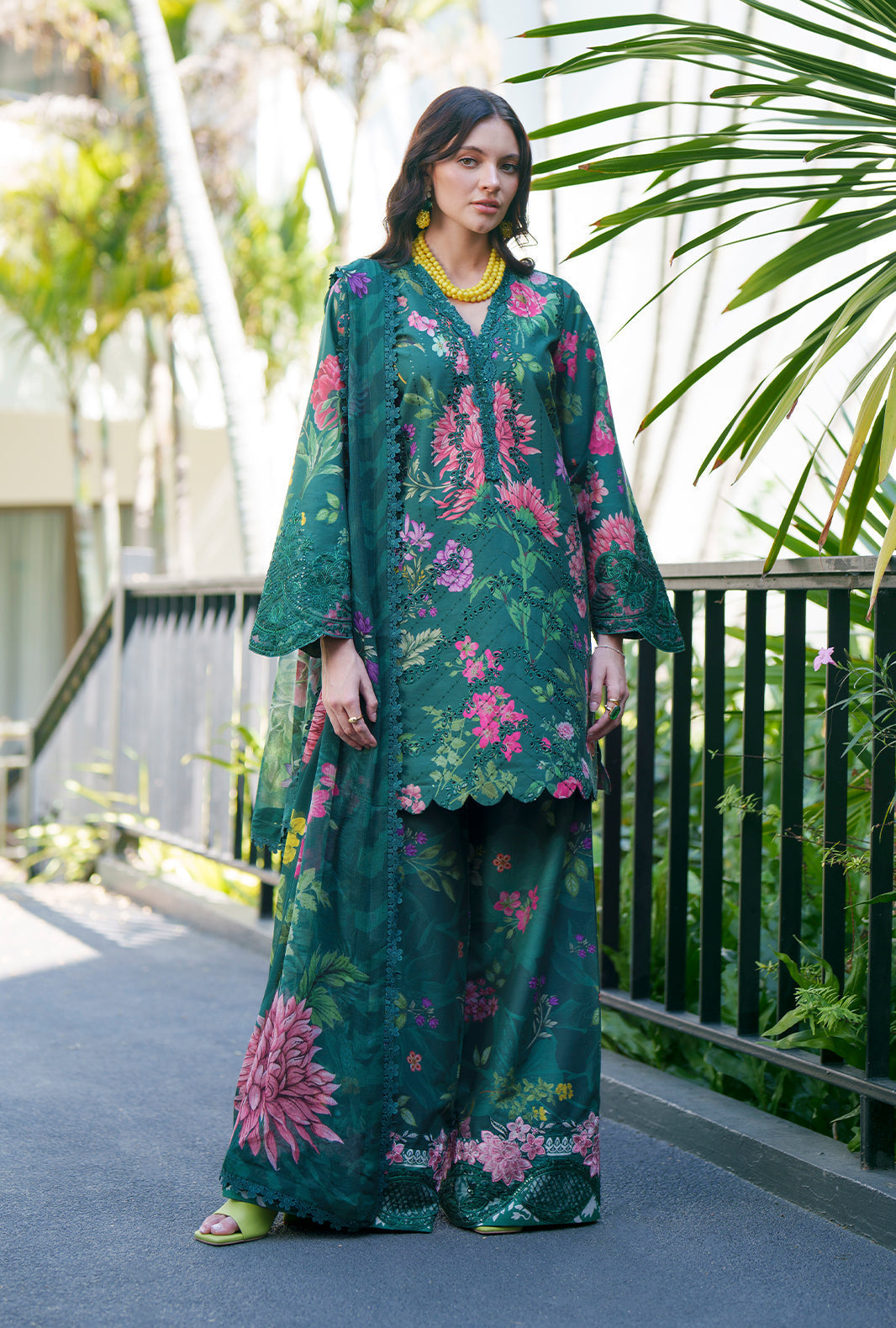 AJR Couture | Printed Chikankari 26 | Tali - House Of Hania