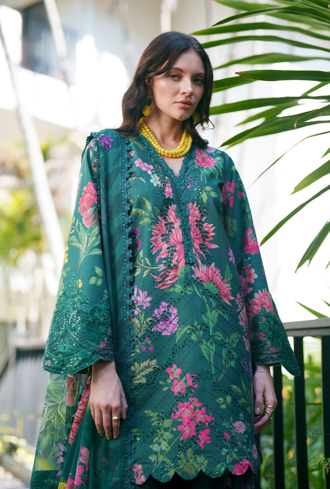 AJR Couture | Printed Chikankari 26 | Tali - House Of Hania