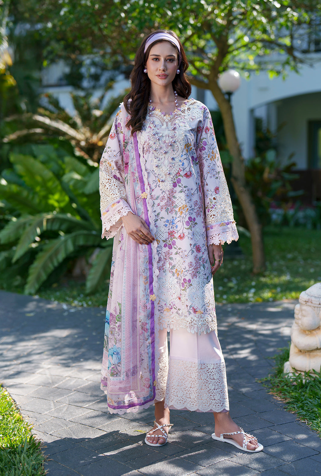AJR Couture | Printed Chikankari 26 | Zuri - House Of Hania