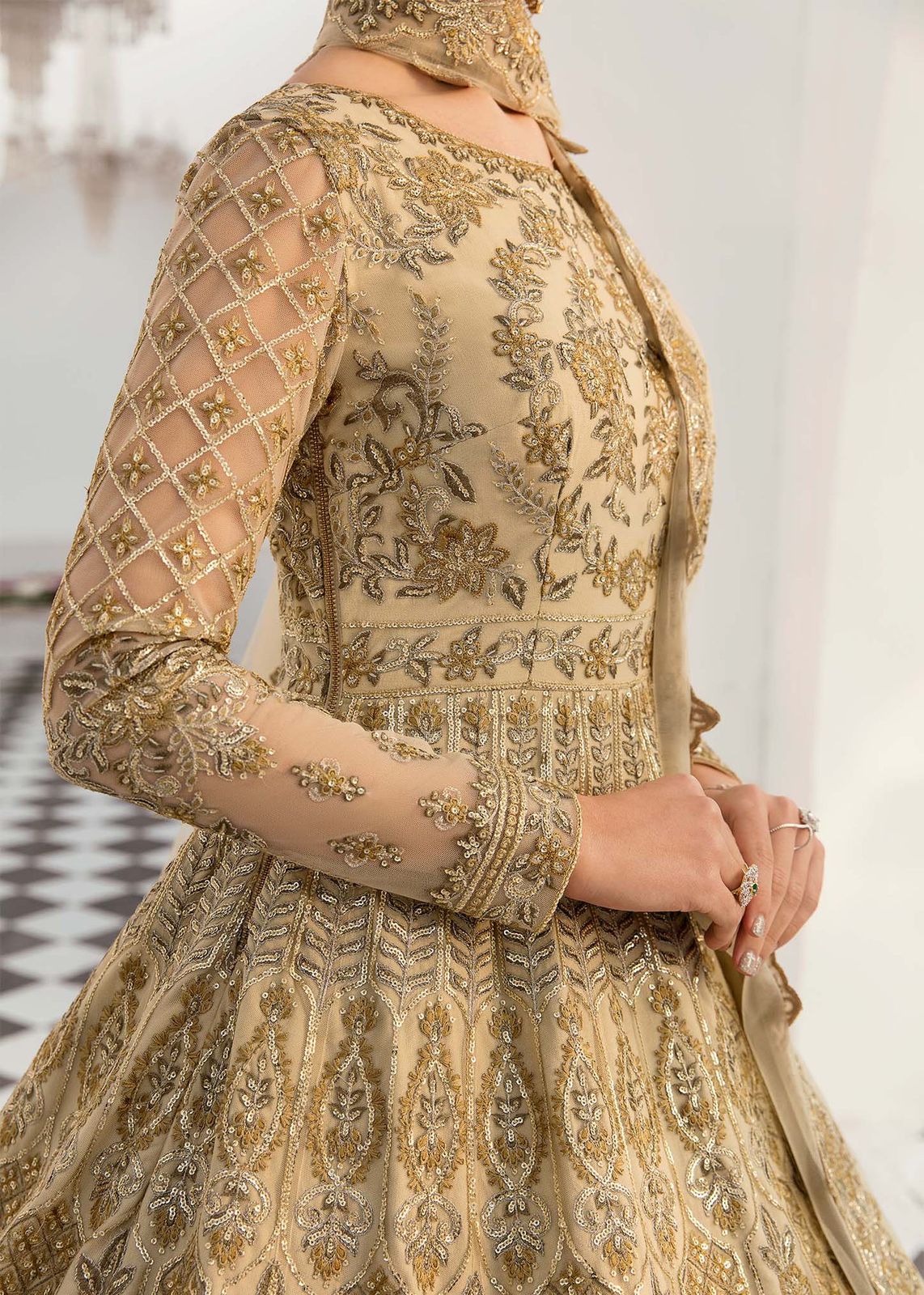 AKBAR ASLAM SILVEEN U-1451 FORMAL COLLECTION STITCHED - House Of Hania