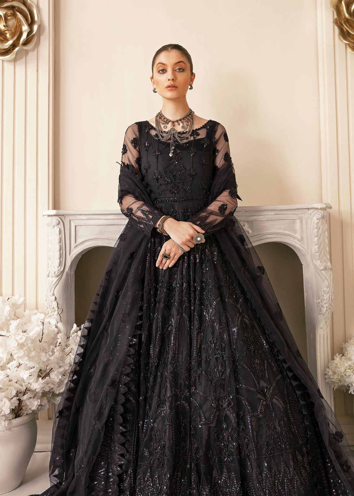 AKBAR ASLAM VRITRA U-1372 FORMAL COLLECTION STITCHED - House Of Hania