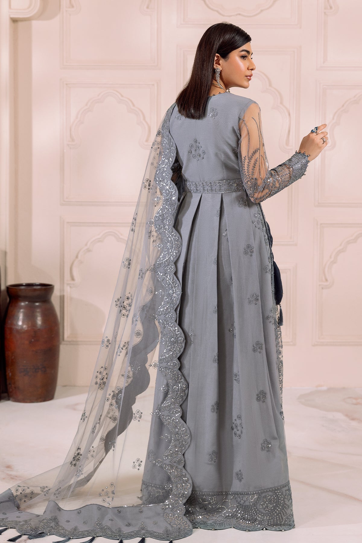 ALIZEH-DUA-V01D01B- KHIRAD ( GREY ) - House Of Hania
