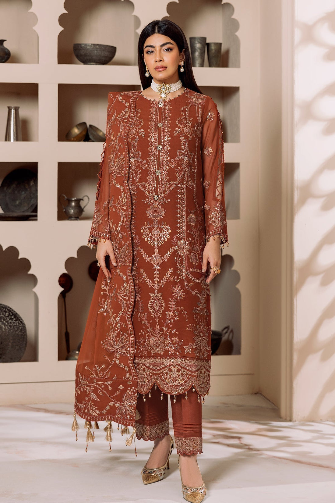 ALIZEH-DUA-V01D02A- LYRA ( RUST ) - House Of Hania