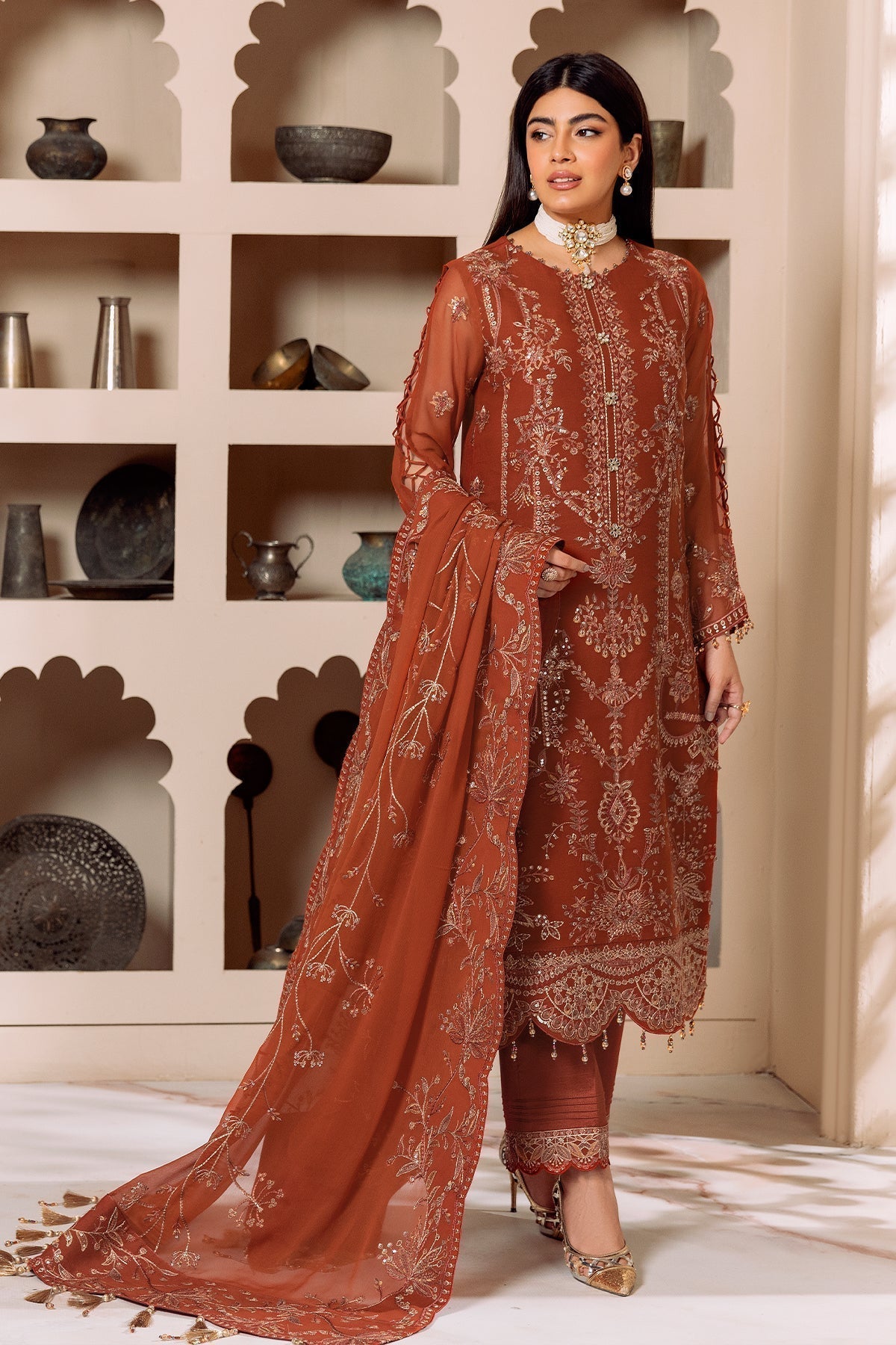 ALIZEH-DUA-V01D02A- LYRA ( RUST ) - House Of Hania