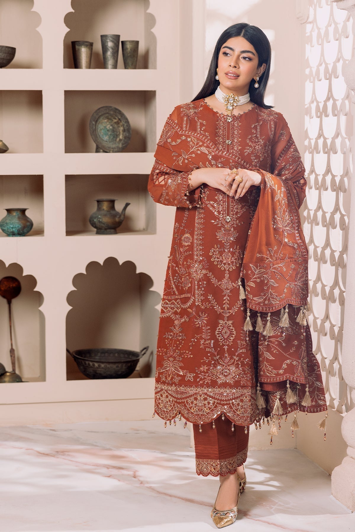 ALIZEH-DUA-V01D02A- LYRA ( RUST ) - House Of Hania