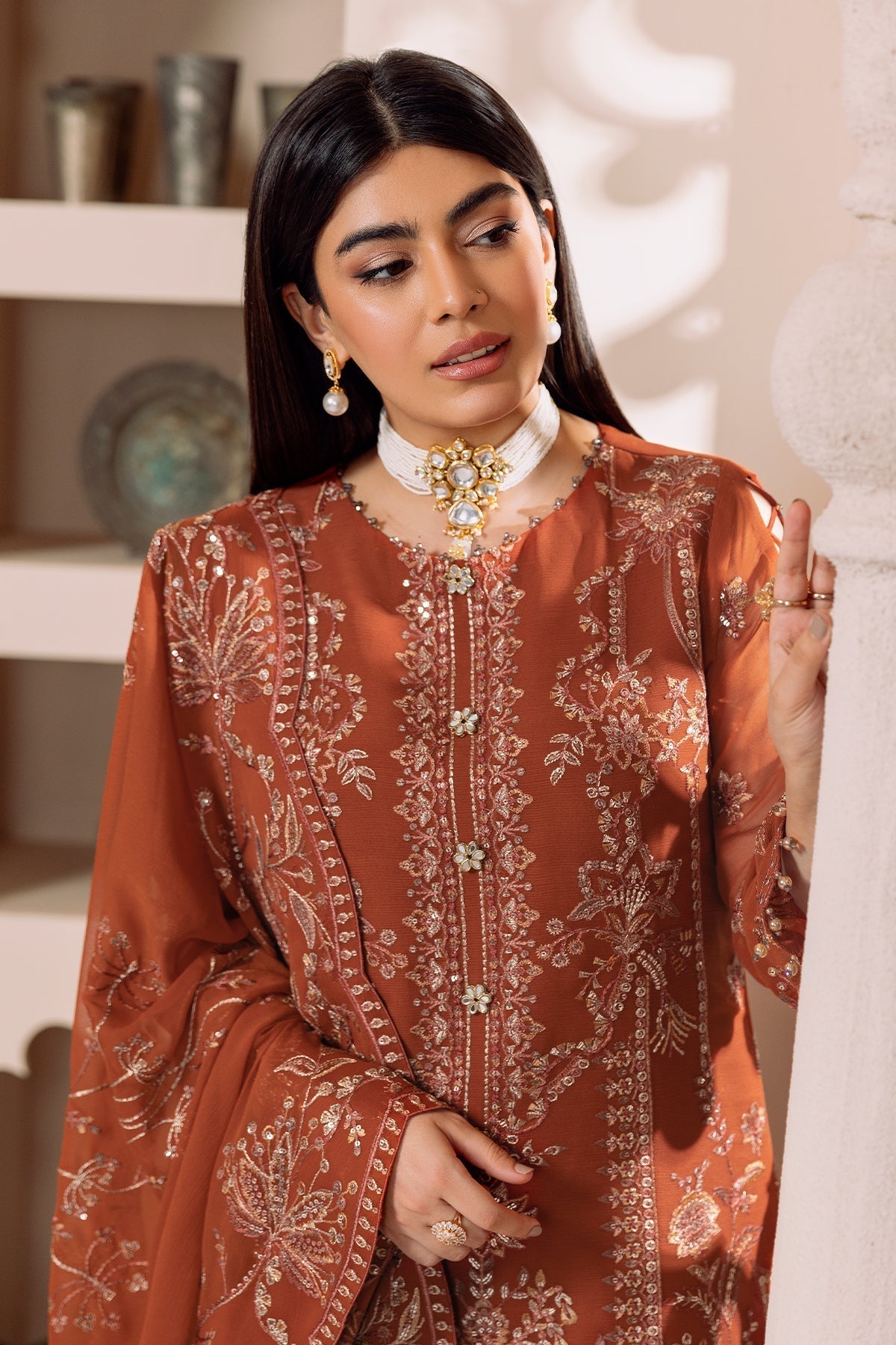 ALIZEH-DUA-V01D02A- LYRA ( RUST ) - House Of Hania