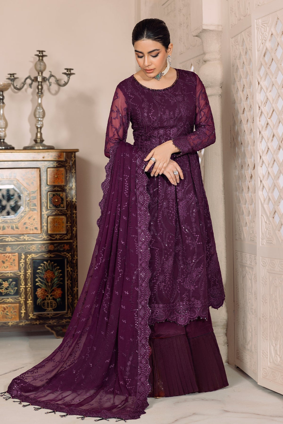 ALIZEH-DUA-V01D03A- SYLVI ( PURPLE ) - House Of Hania