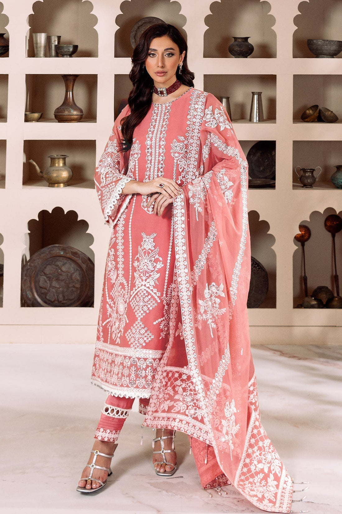 ALIZEH-DUA-V01D04B- MEHRUNISA ( PINK ) - House Of Hania