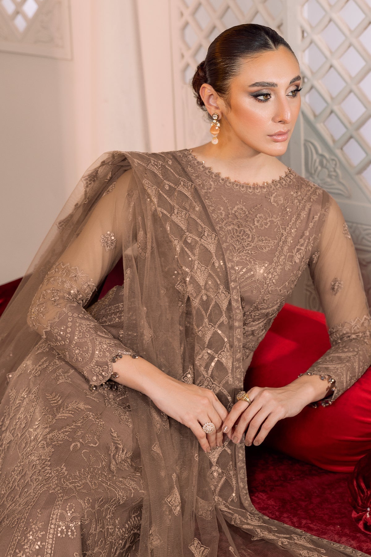 ALIZEH-DUA-V01D05B- RYAN ( BEIGE ) - House Of Hania
