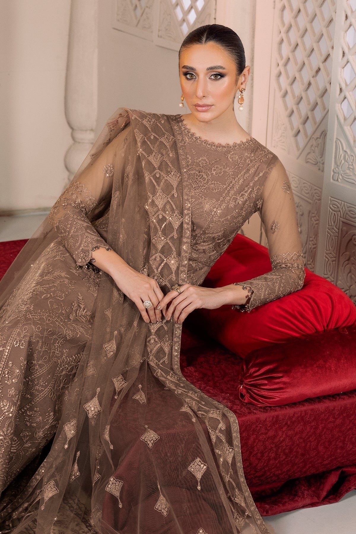 ALIZEH-DUA-V01D05B- RYAN ( BEIGE ) - House Of Hania