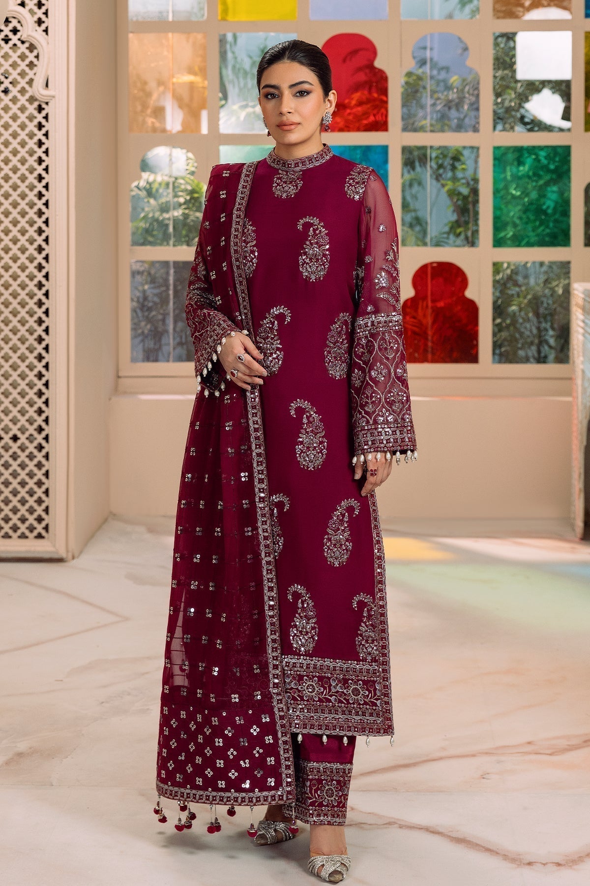 ALIZEH-DUA-V01D06A- AMAYA ( MAGENTA ) - House Of Hania