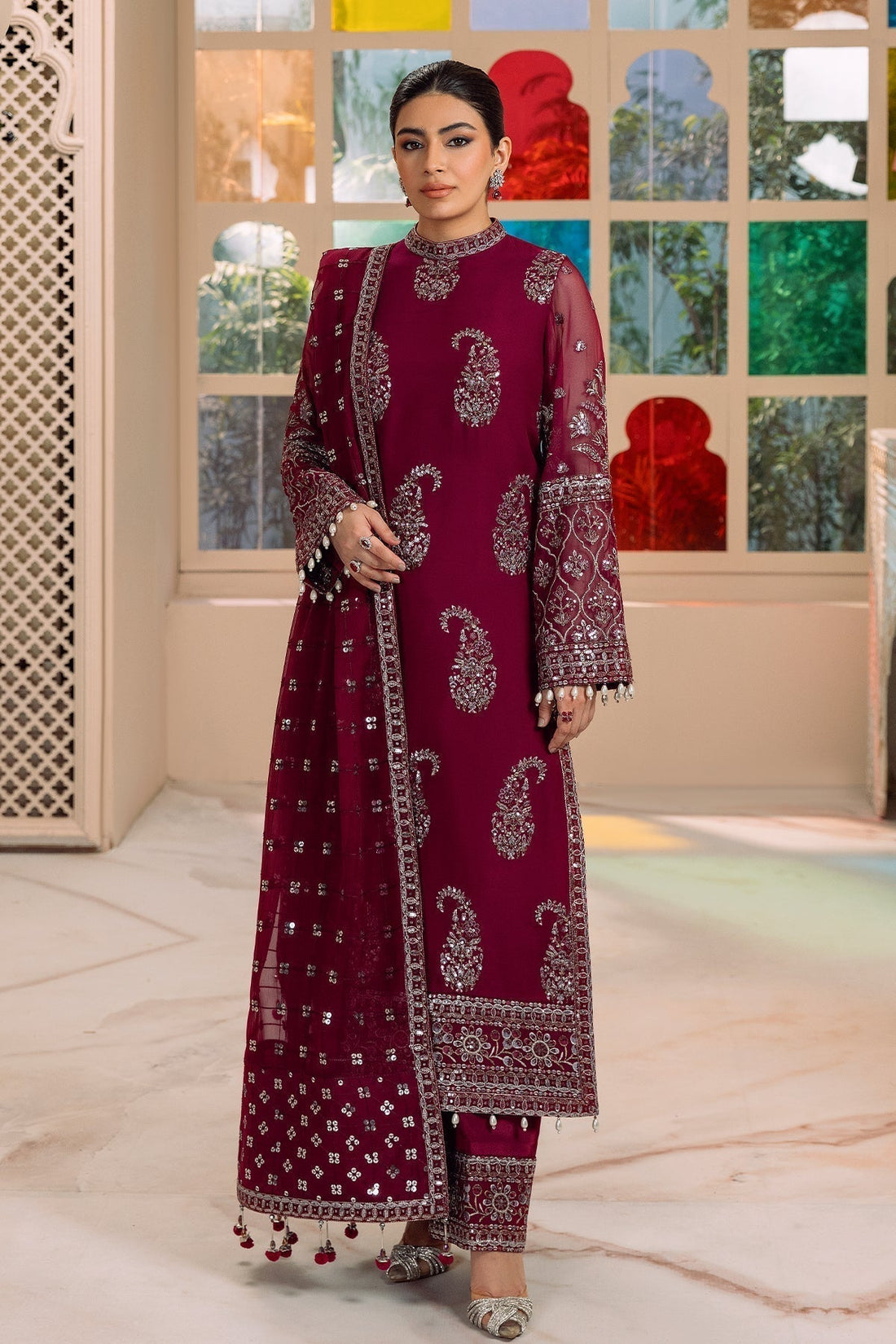 ALIZEH-DUA-V01D06A- AMAYA ( MAGENTA ) - House Of Hania