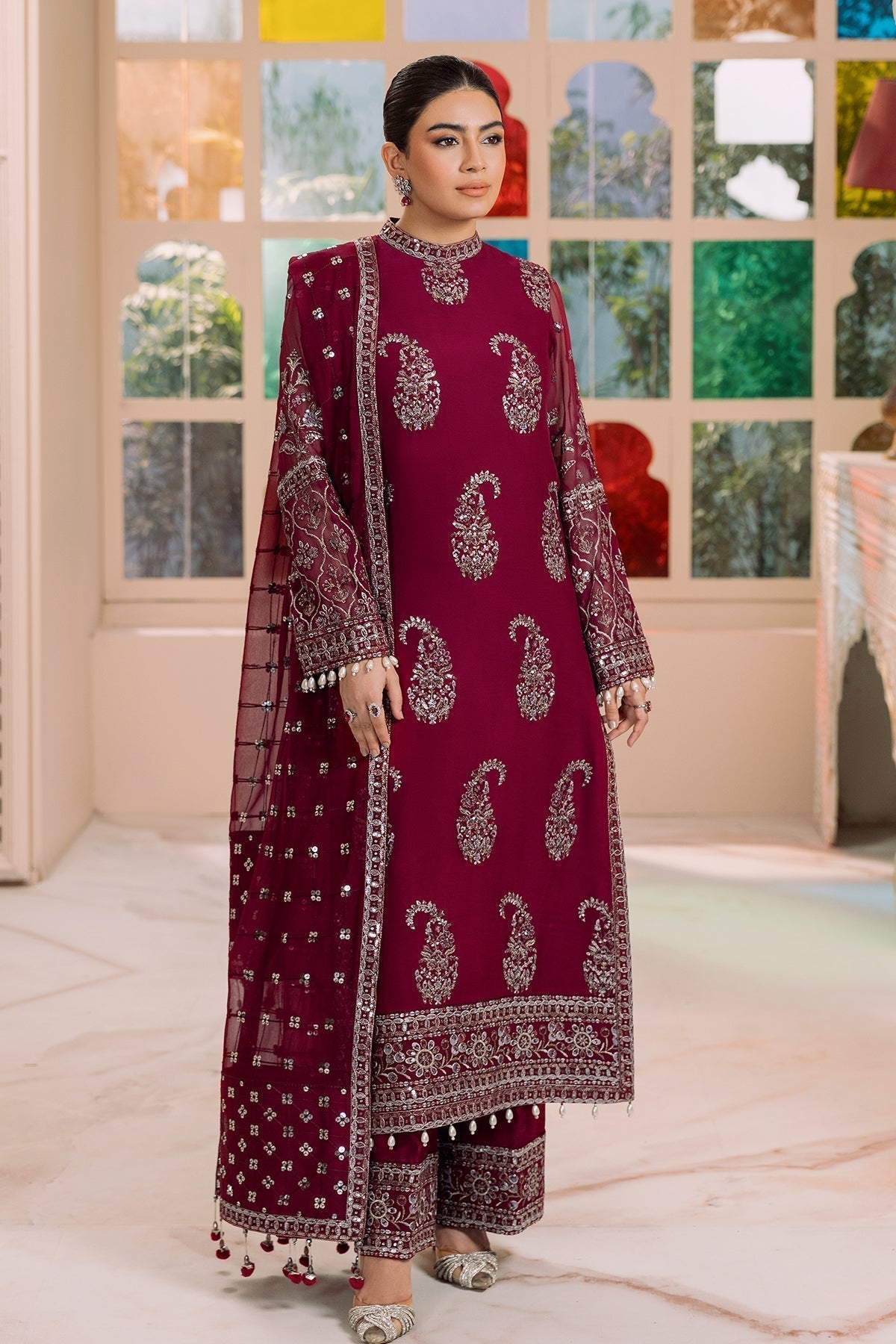 ALIZEH-DUA-V01D06A- AMAYA ( MAGENTA ) - House Of Hania