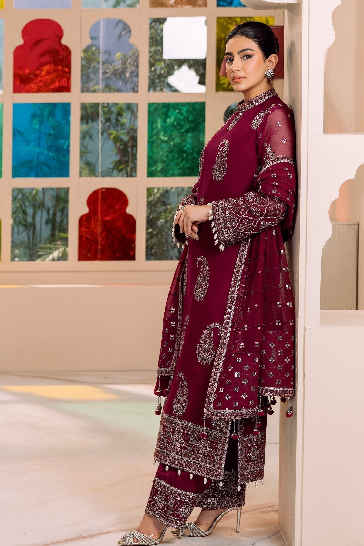 ALIZEH-DUA-V01D06A- AMAYA ( MAGENTA ) - House Of Hania