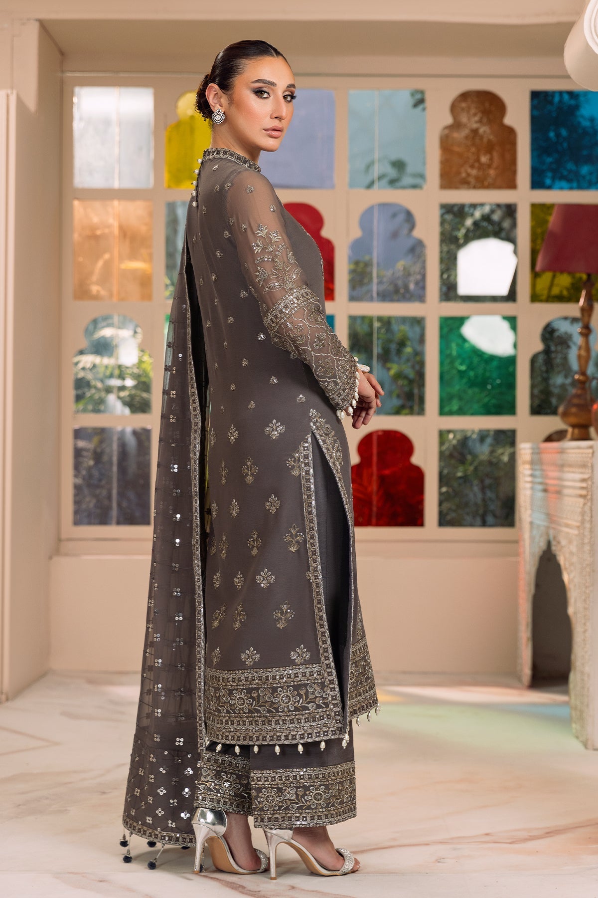 ALIZEH-DUA-V01D06B- AMAYA ( GREY ) - House Of Hania