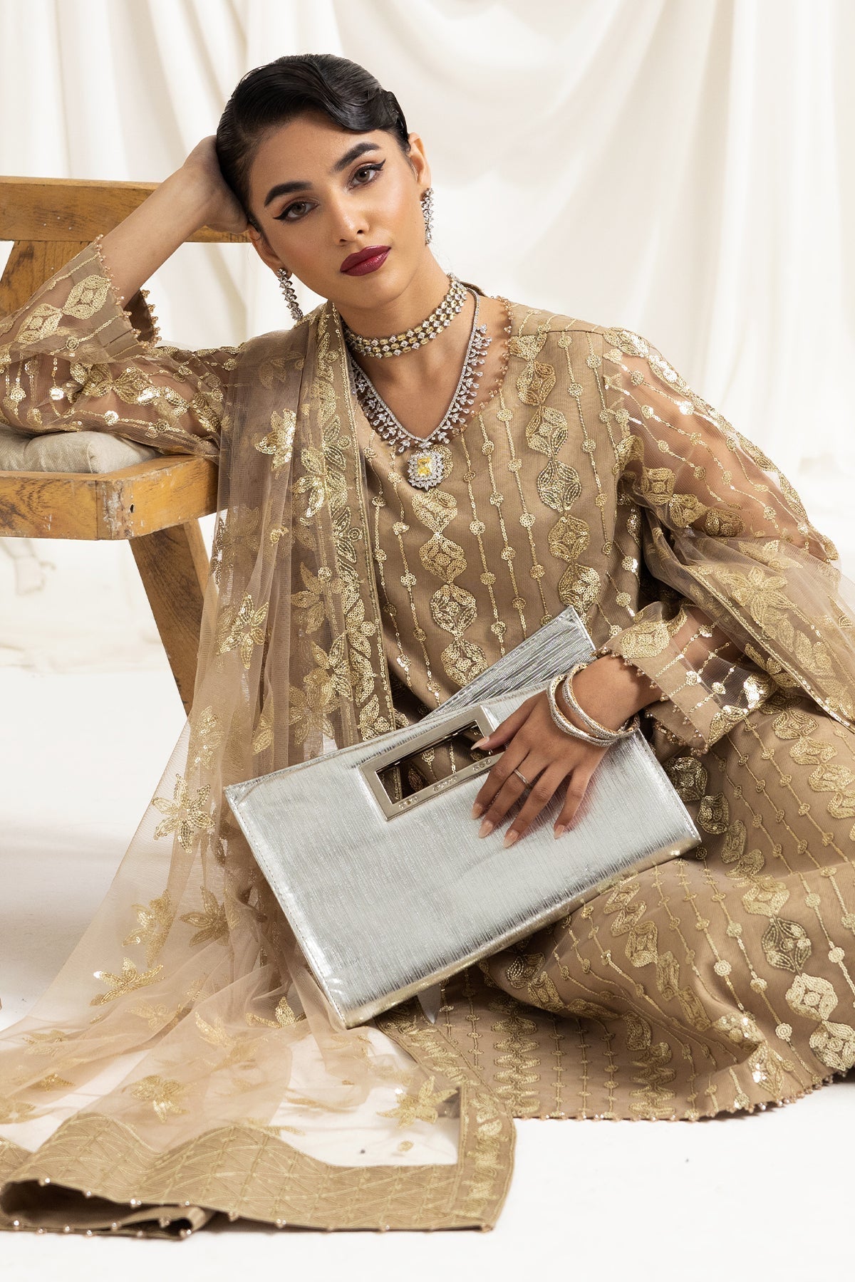ALIZEH-DUA-V02D01B- AIREEN(IVORY BEIGE) - House Of Hania
