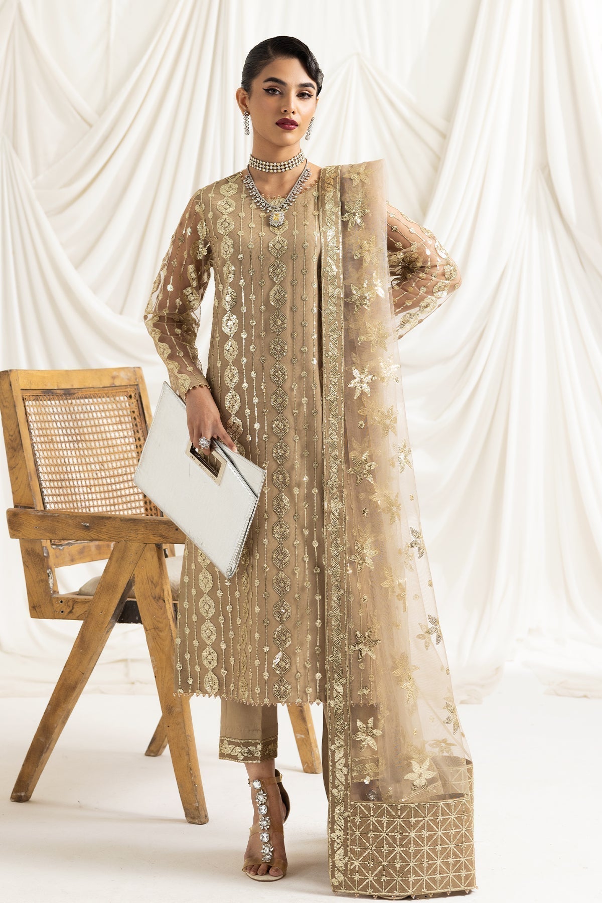 ALIZEH-DUA-V02D01B- AIREEN(IVORY BEIGE) - House Of Hania