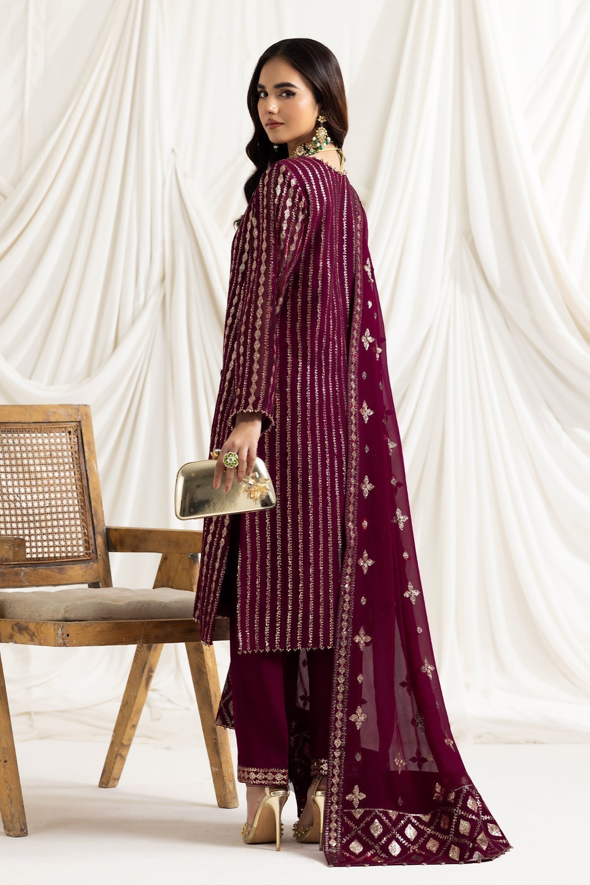 ALIZEH-DUA-V02D03A-AYSAL(MAGENTA) - House Of Hania