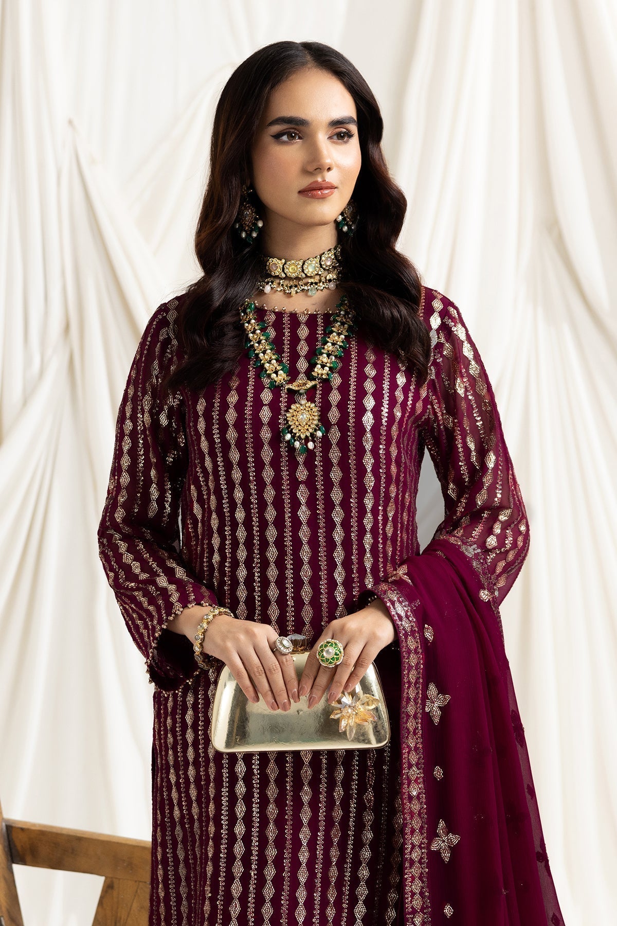 ALIZEH-DUA-V02D03A-AYSAL(MAGENTA) - House Of Hania