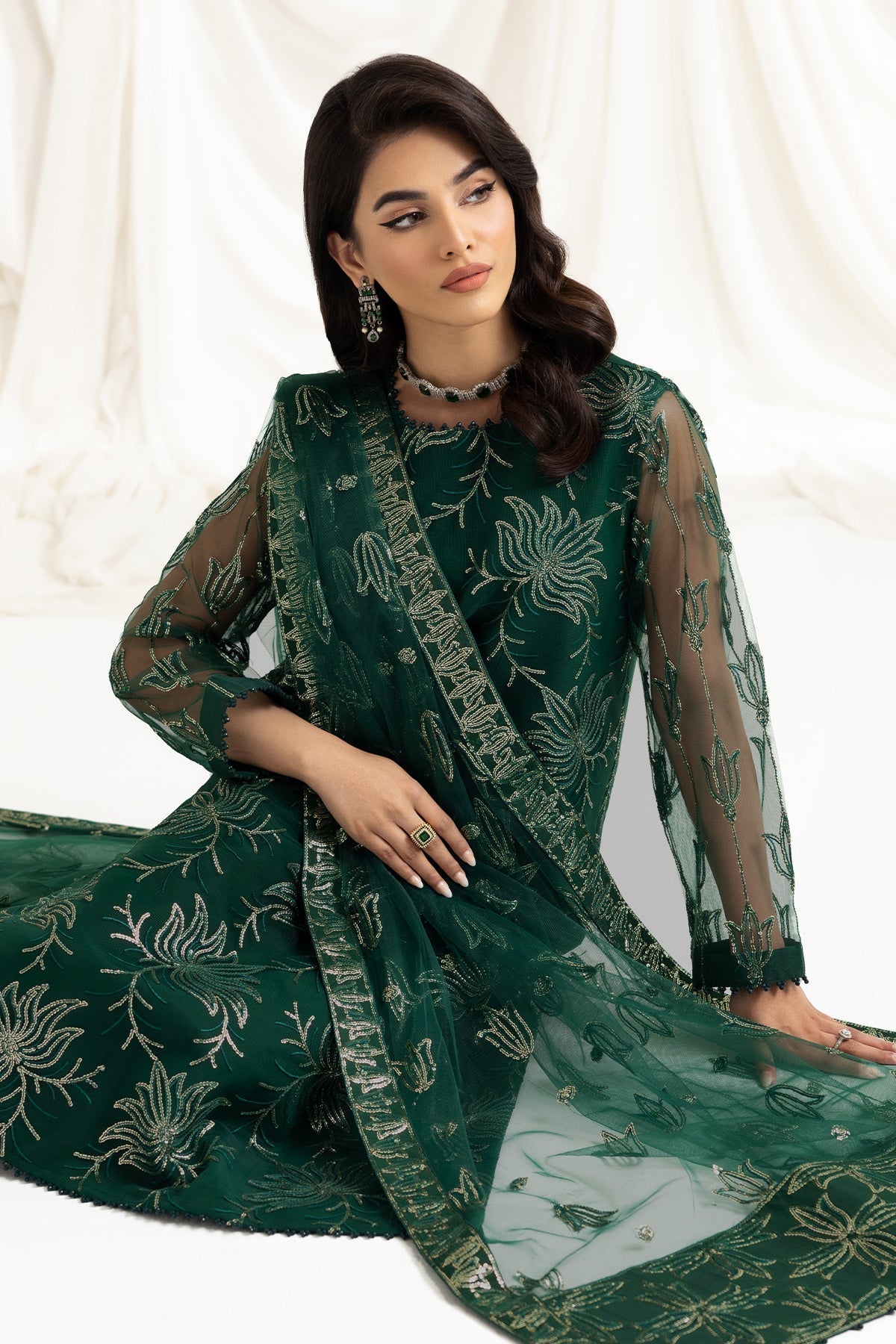 ALIZEH-DUA-V02D05A-ELNAZ(GREEN) - House Of Hania